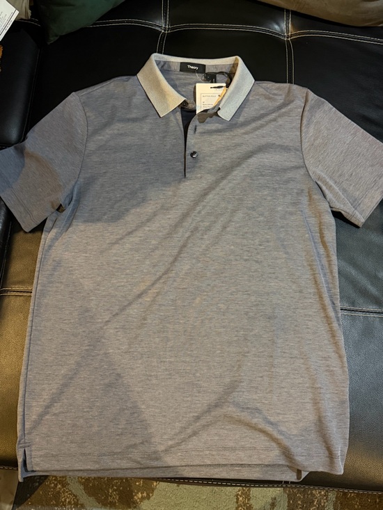Theory Other - Theory Men's Heather Gray Polo with Contrast Collar size m